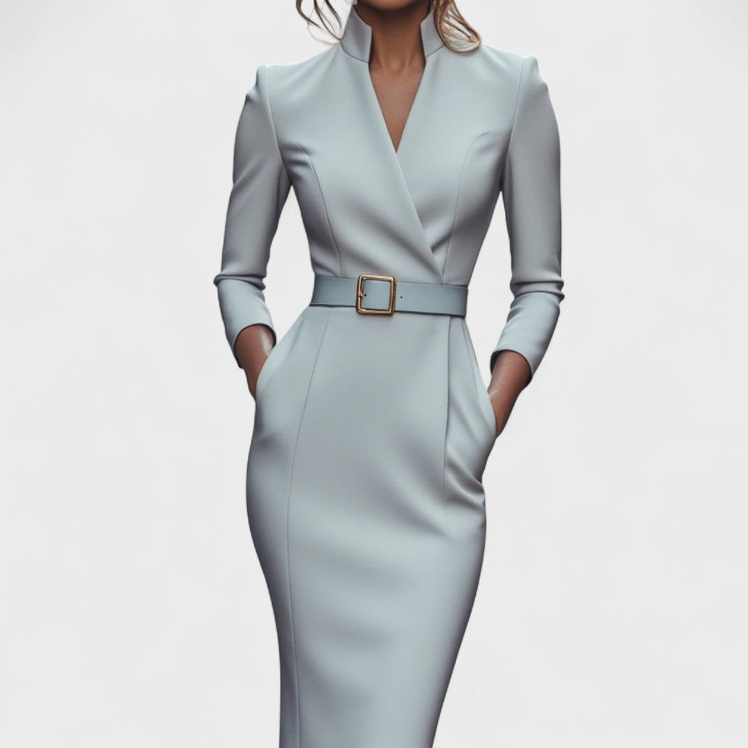 Inês | Vestido Elegante con Cinturón