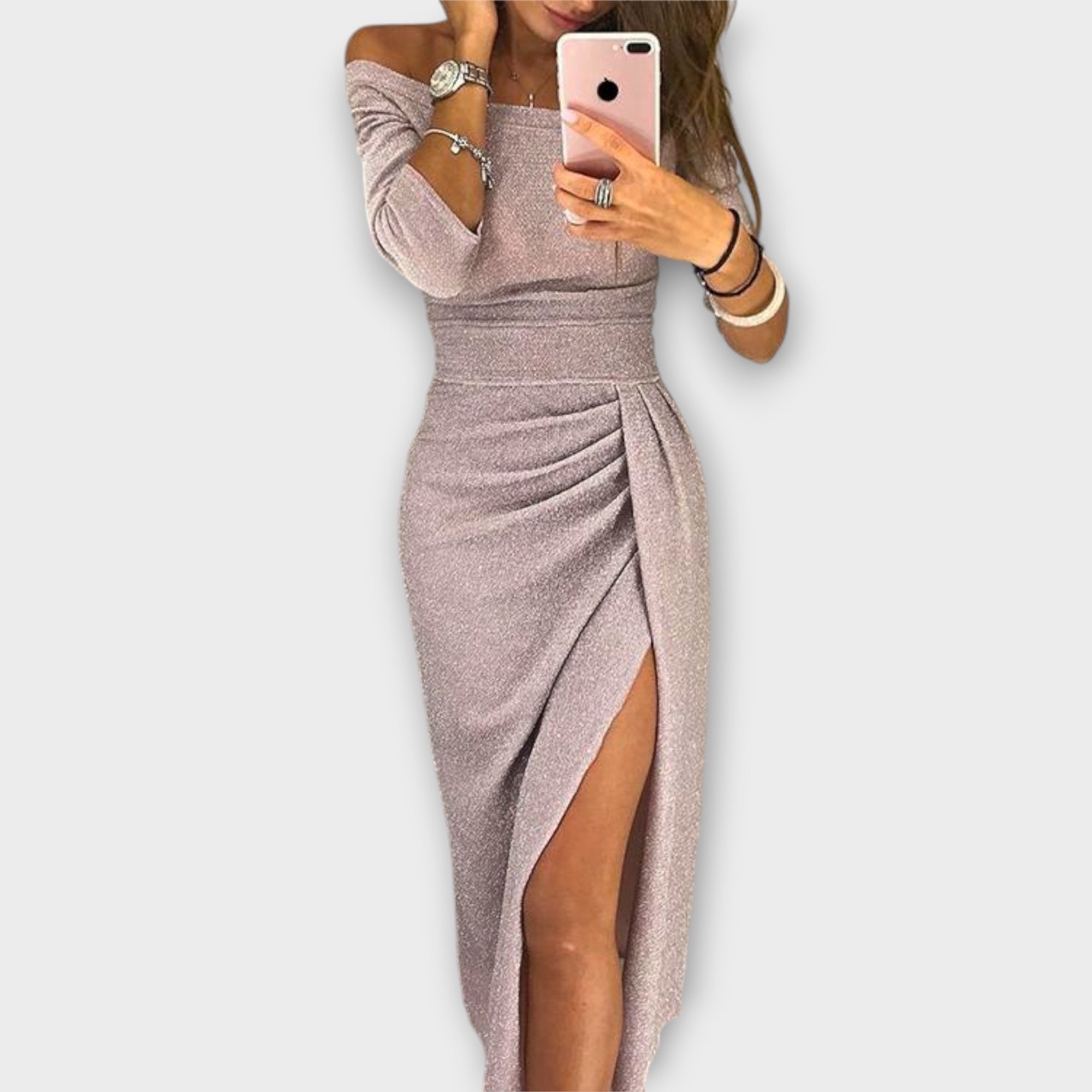 Lena | Vestido Elegante sin Hombros