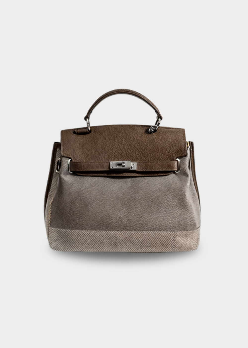 Emilia | Bolso de Lona en Piel de Vaca