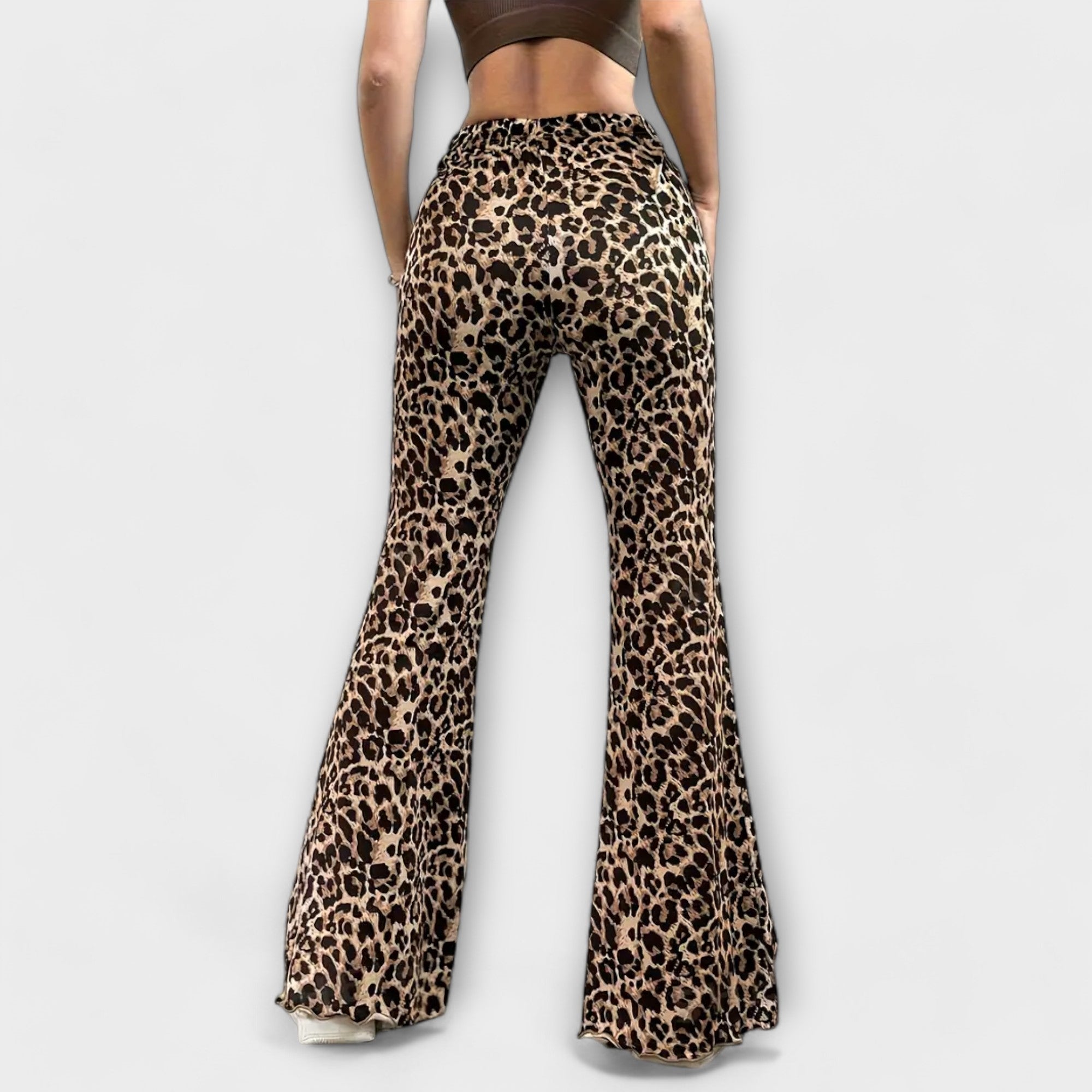 Berenice | Pantalones Bootcut con Estampado de Leopardo