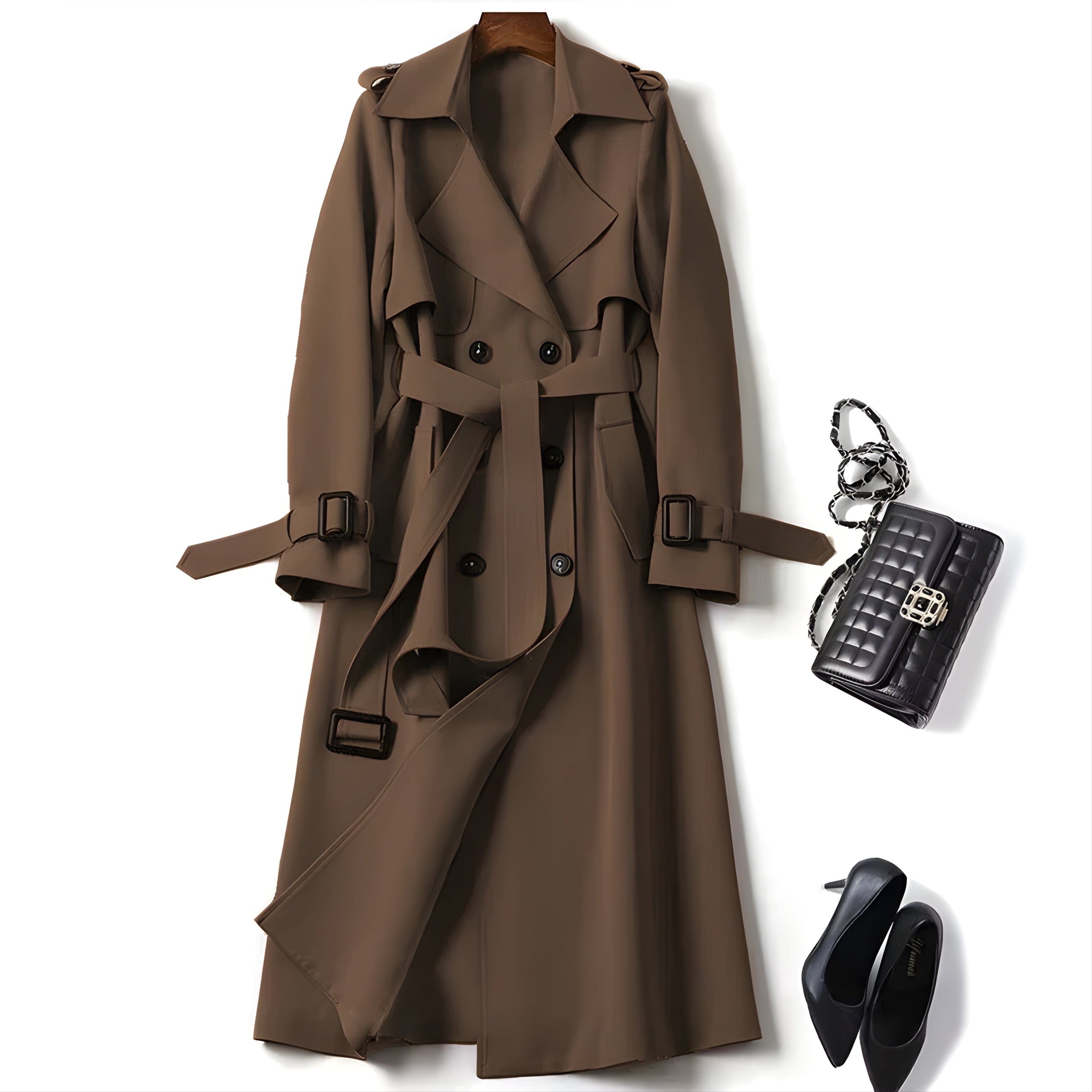 Elena | Gabardina Elegante con Cinturón