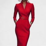 Inês | Vestido Elegante con Cinturón