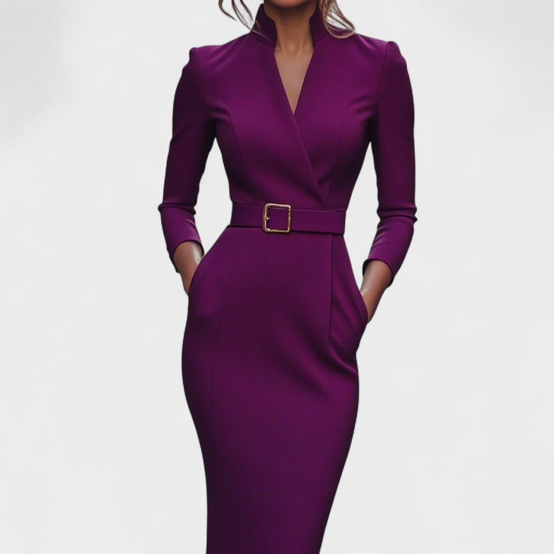 Inês | Vestido Elegante con Cinturón