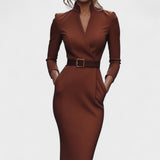 Inês | Vestido Elegante con Cinturón