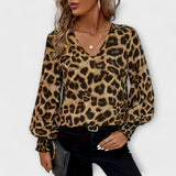 Susana | Blusa Elegante con Estampado de Leopardo