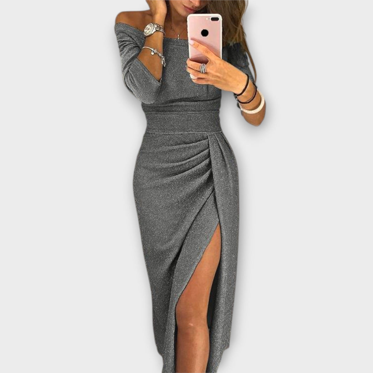 Lena | Vestido Elegante sin Hombros
