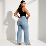 Aline | Vaqueros Elásticos de Tiro Medio