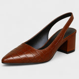 Vera | Zapatos de Tacón Alto Efecto Cocodrilo