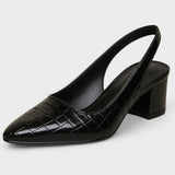 Vera | Zapatos de Tacón Alto Efecto Cocodrilo
