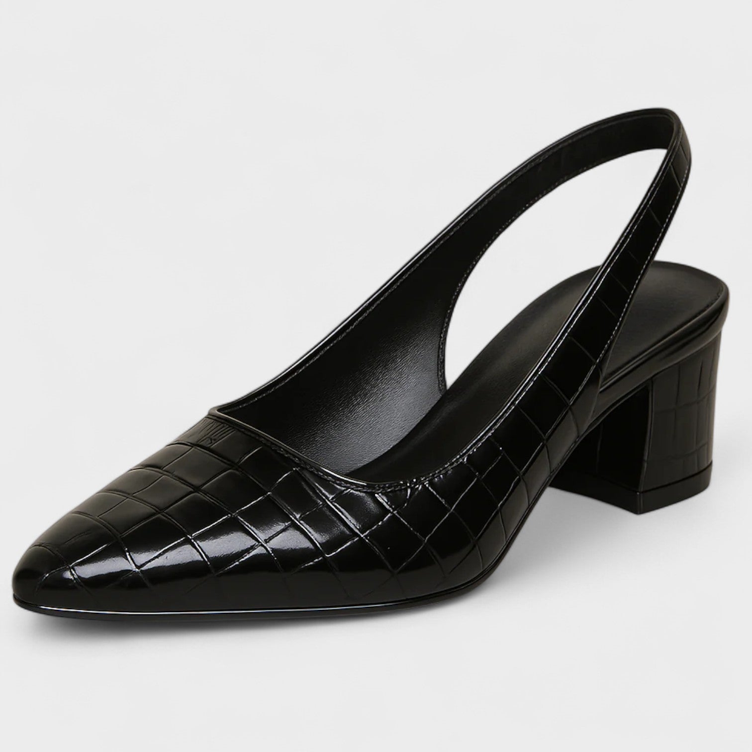 Vera | Zapatos de Tacón Alto Efecto Cocodrilo
