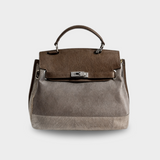 Emilia | Bolso de Lona en Piel de Vaca