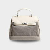 Emilia | Bolso de Lona en Piel de Vaca