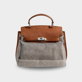 Emilia | Bolso de Lona en Piel de Vaca