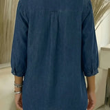 Blusa de Mezclilla con Volantes Chic y Femenina