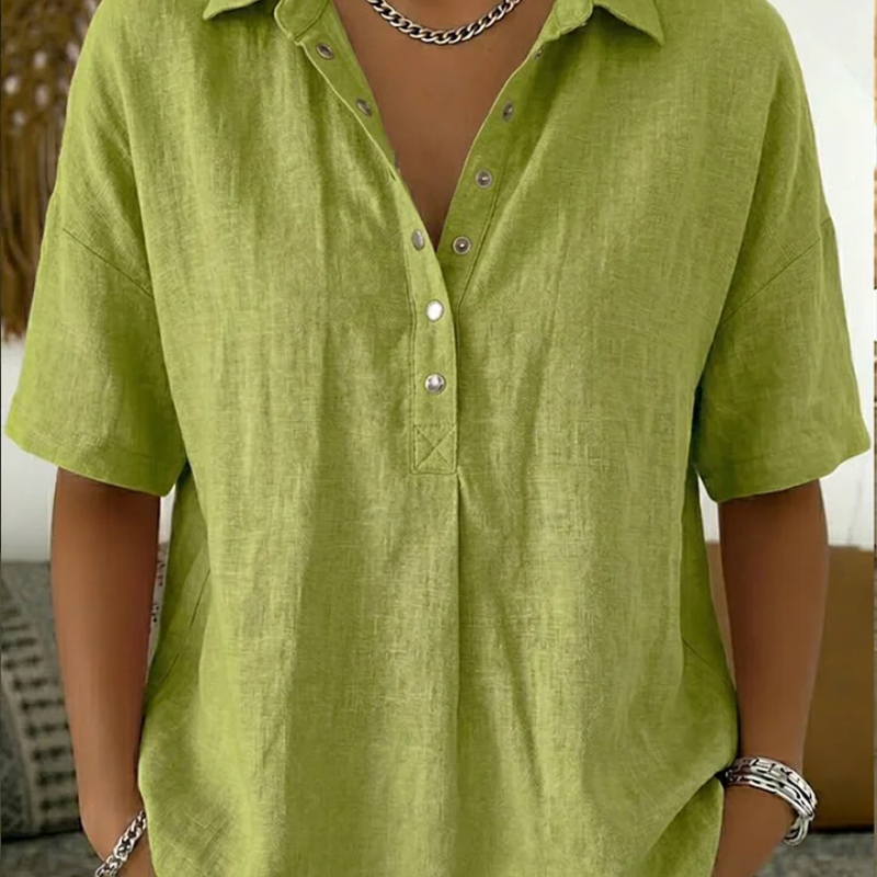 Sara Mode | Blusa con Cuello y Detalle de Botones