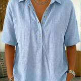 Sara Mode | Blouse with collar and button detail