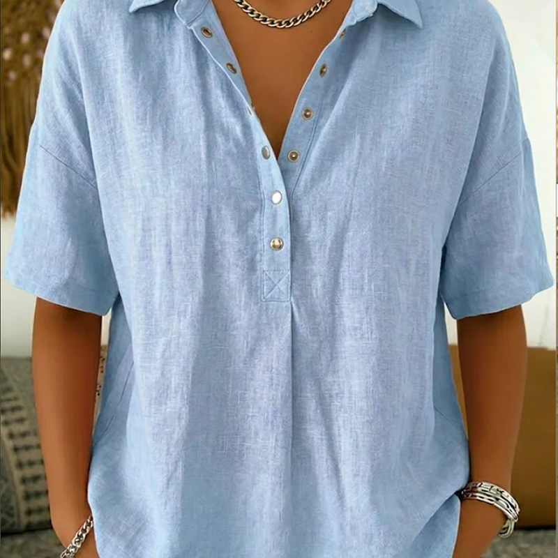 Sara Mode | Blusa con Cuello y Detalle de Botones