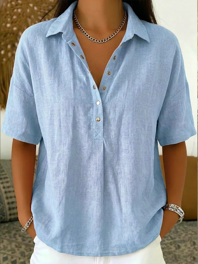 Sara Mode | Blusa con Cuello y Detalle de Botones