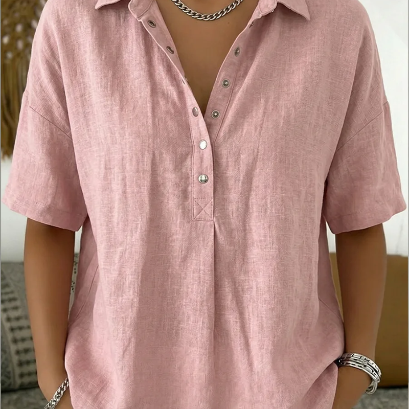 Sara Mode | Blusa con Cuello y Detalle de Botones