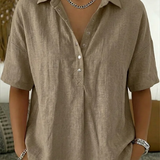 Sara Mode | Blouse with collar and button detail