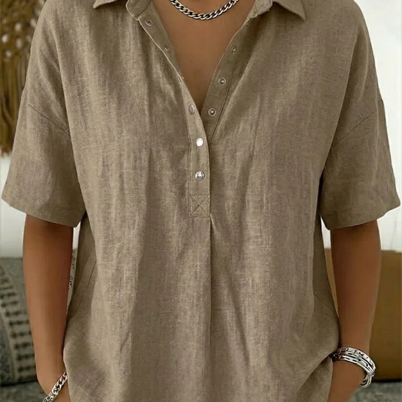 Sara Mode | Blusa con Cuello y Detalle de Botones