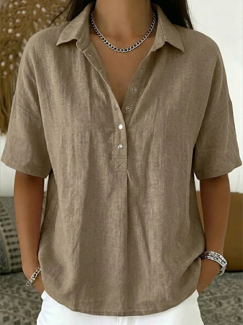 Sara Mode | Blusa con Cuello y Detalle de Botones
