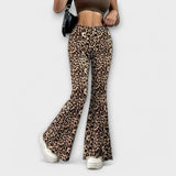 Berenice | Pantalones Bootcut con Estampado de Leopardo