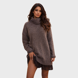 Aurora | Jersey Oversize de Cuello Alto con Detalle de Encaje