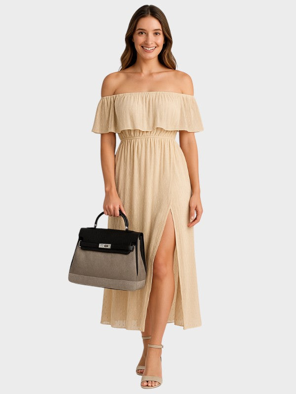 Emilia | Bolso de Lona en Piel de Vaca