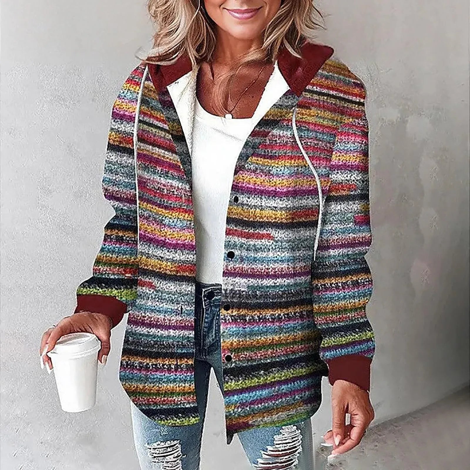 Costanza | Chaqueta Suave de Franela con Capucha