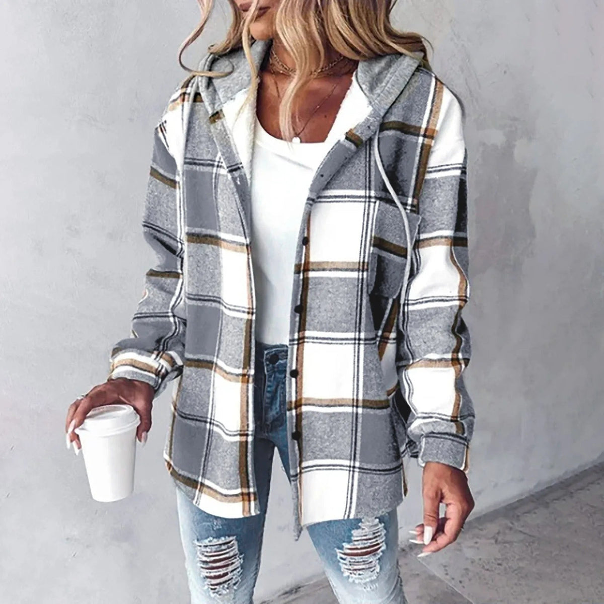 Costanza | Chaqueta Suave de Franela con Capucha
