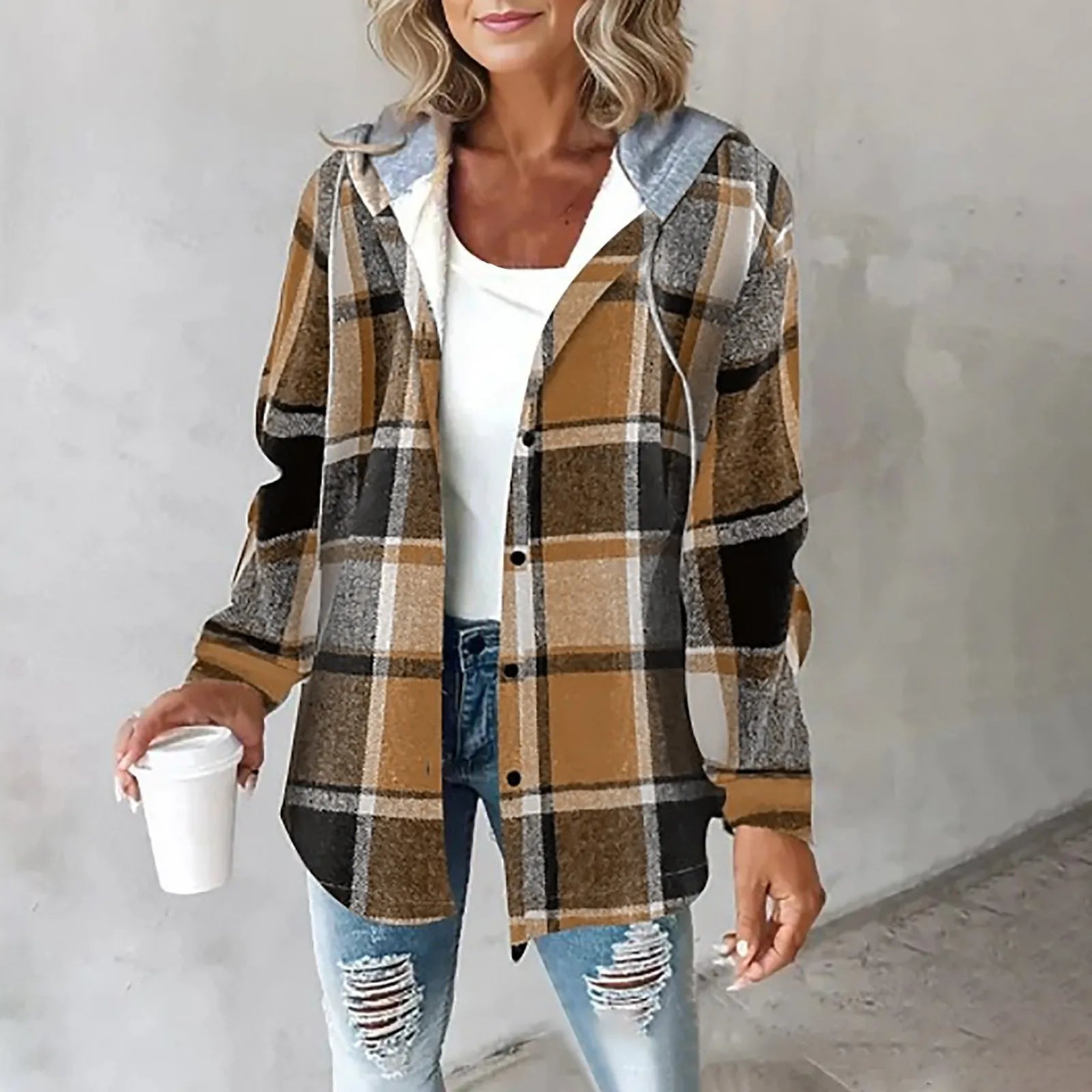 Costanza | Chaqueta Suave de Franela con Capucha