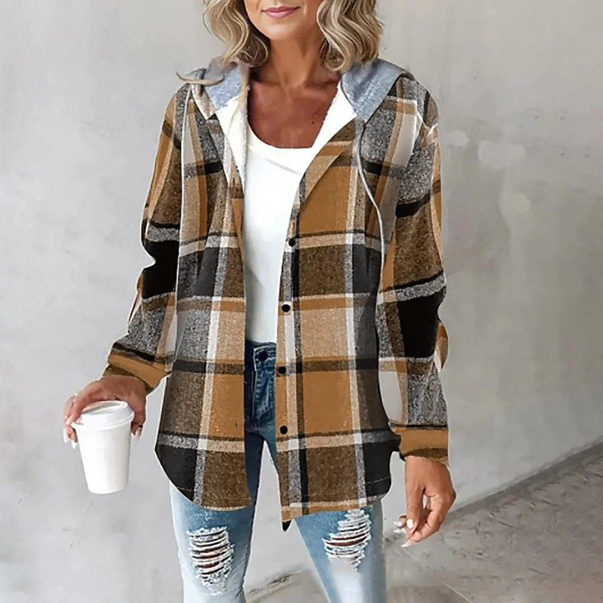 Costanza | Chaqueta Suave de Franela con Capucha