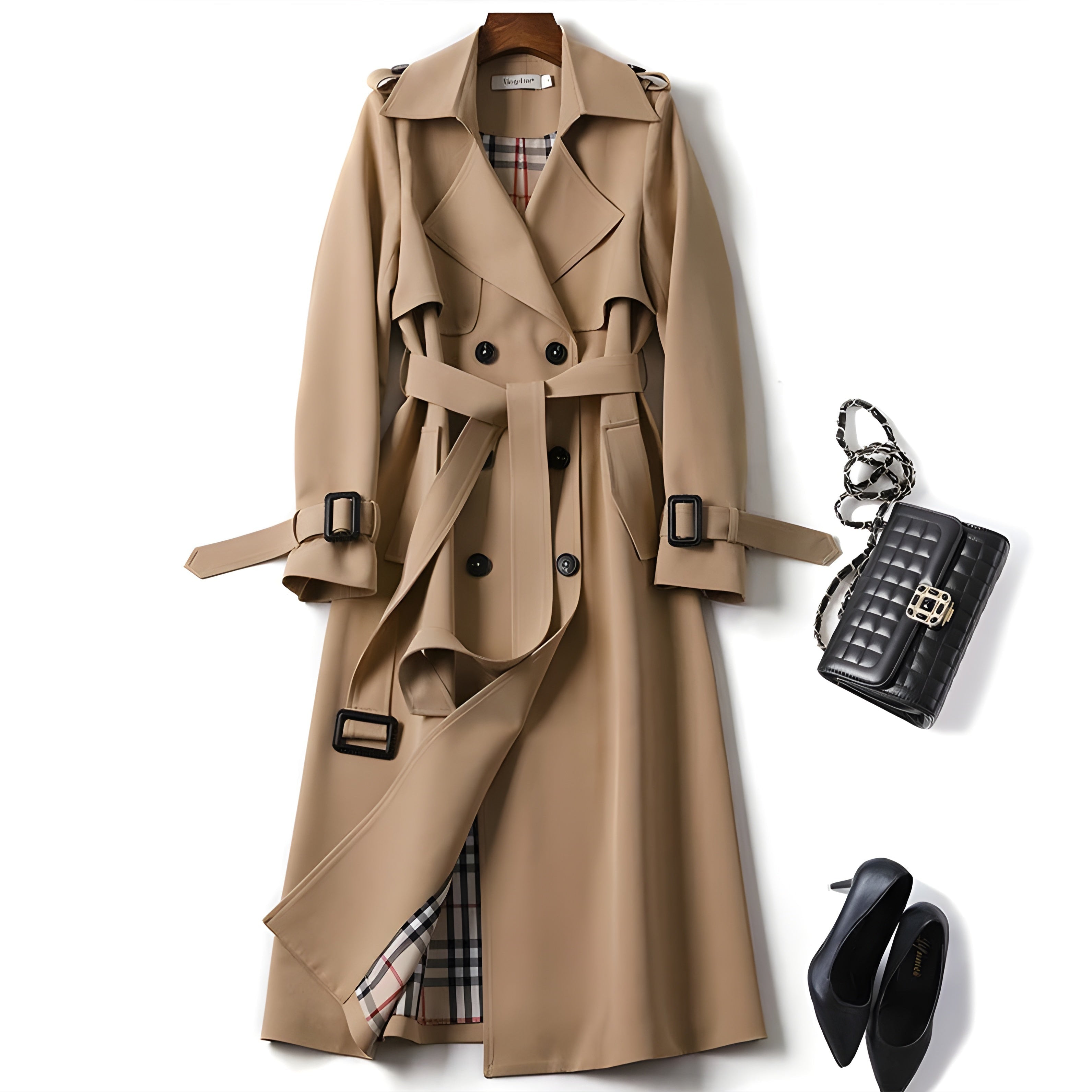 Elena | Gabardina Elegante con Cinturón