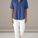 Sara Mode | Blouse with collar and button detail
