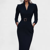 Inês | Vestido Elegante con Cinturón